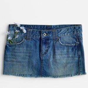 Y2K Maurice’s women’s preppy boho denim mini skirt w/sequins